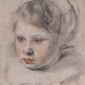 Portrait of a young girl - Flemish drawing