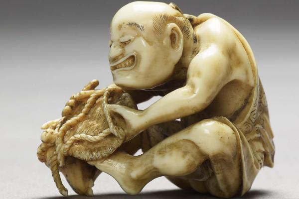 The Basket Maker, Netsuke, Japan, 1780-1820